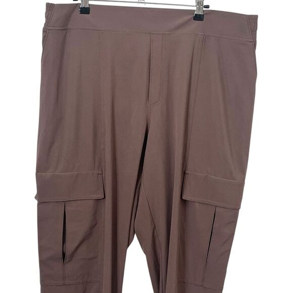 Athleta Chelsea Utility Jogger Pants Women’s Size 16 Brown Stretch Tapered Cargo - Picture 3 of 13
